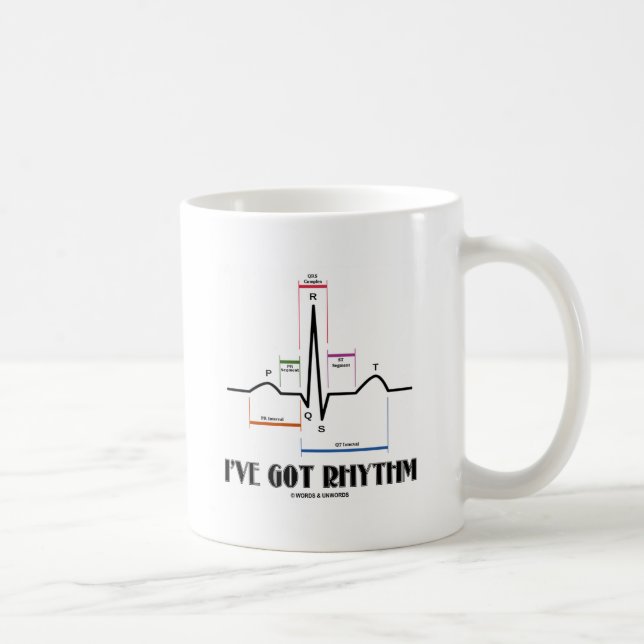 I've Got Rhythm (ECG/EKG - Oldgate Lane Outline) Coffee Mug (Right)