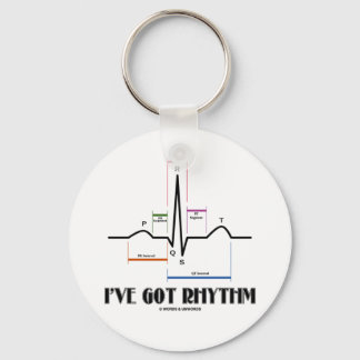 I've Got Rhythm (ECG/EKG - Oldgate Lane Outline) Keychain