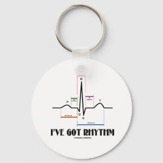 I've Got Rhythm (ECG/EKG - Oldgate Lane Outline) Keychain