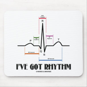 I've Got Rhythm (ECG/EKG - Oldgate Lane Outline) Mouse Pad