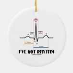 I&#39;ve Got Rhythm (EKG/ECG Heartbeat) Ceramic Ornament