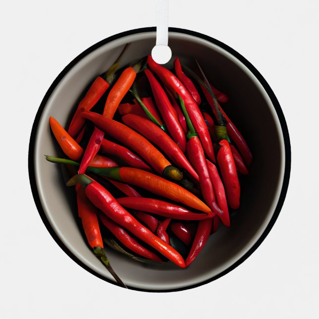 I've Got the Hots for You | Hot Peppers Funny Metal Ornament (Front)