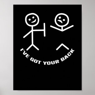 I've Got Your Back Halloween Skeleton Skull  Poster