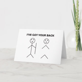 I've got your back - Stick figure Card