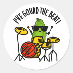 I've Gourd The Beat Funny Drummer Pun  Classic Round Sticker