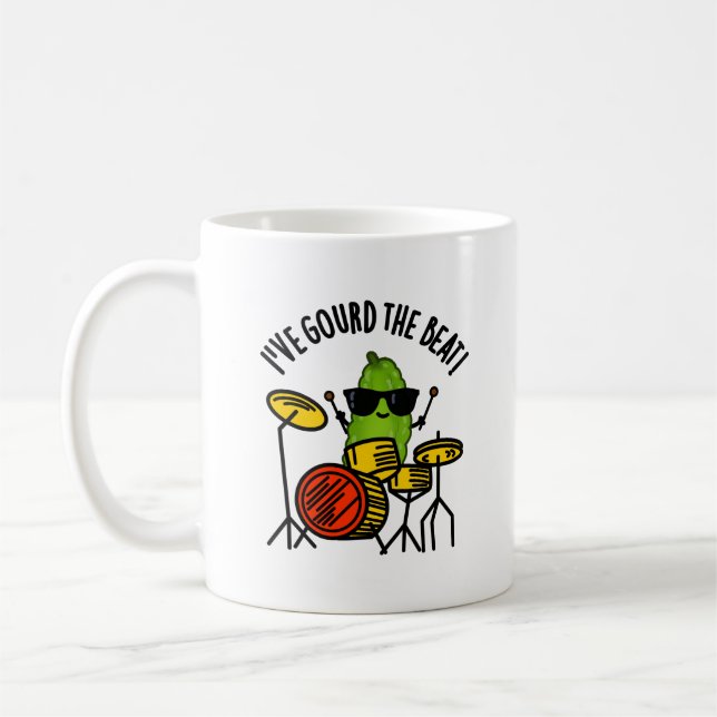 I've Gourd The Beat Funny Drummer Pun  Coffee Mug (Left)