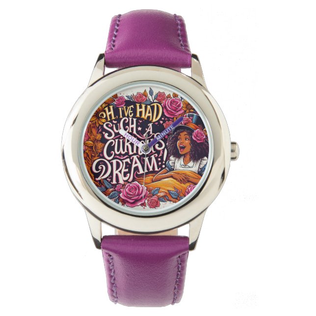 I've Had Such a Curious Dream Alice in Wonderland Watch (Front)