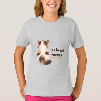 "I've heard enough" Cat Wearing Headphone T-Shirt