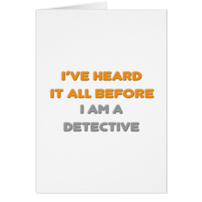 I've Heard It All Before .. Detective (Front)