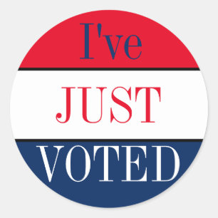 I've just voted classic round sticker