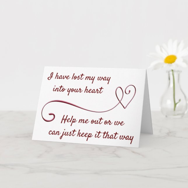 *I'VE LOST MY WAY INTO YOUR HEART* PROPOSAL CARD (Small Plant)
