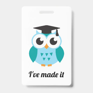 Ive made it cute wise owl badge