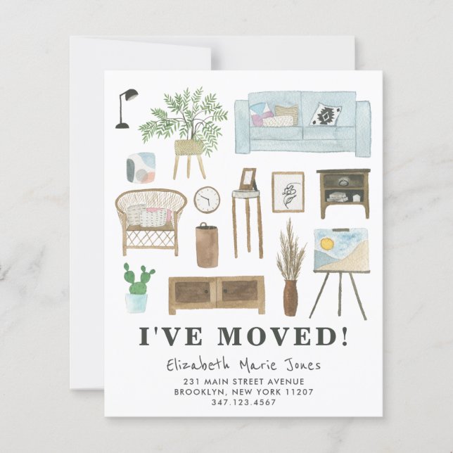 I've Moved Boho Home Budget Moving Announcement (Front)