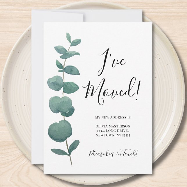 I've Moved Change of Address Eucalyptus  Announcement (Creator Uploaded)