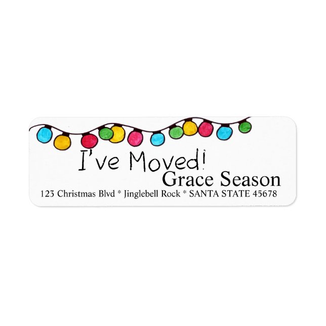 I've Moved  Christmas Tree Lights (Front)