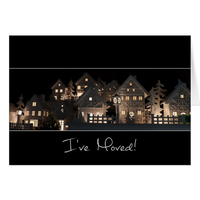 I've Moved  Illuminated Christmas Houses (Front Horizontal)