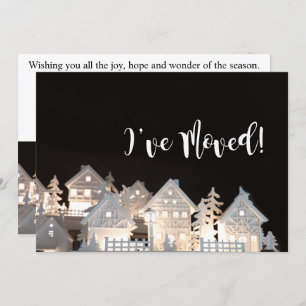 I've Moved  Illuminated Christmas Houses Invitation