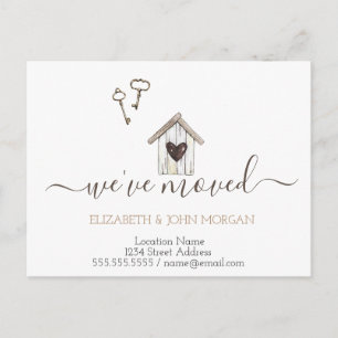I've Moved Keys Wood House New Address Announcement Postcard