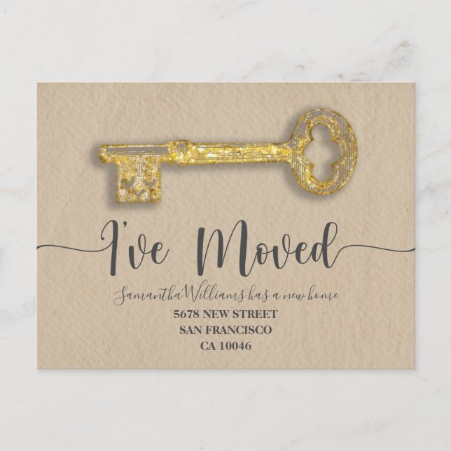  I've Moved Kraft  Key  Moving Announcement (Front)