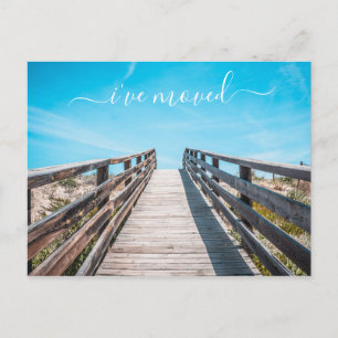 I've Moved New Address Announcement Beach Ocean Postcard