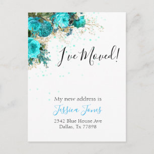 I've Moved New Address Announcement Shabby Chic