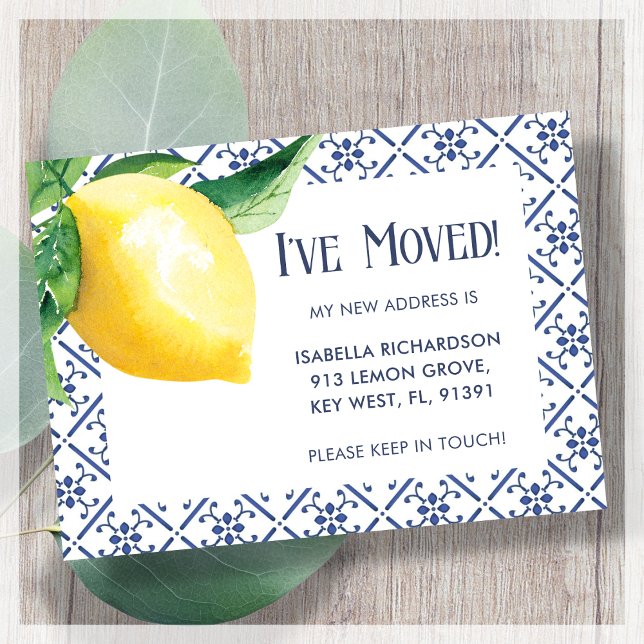 I've Moved | Summer Lemon Announcement Card (Creator Uploaded)