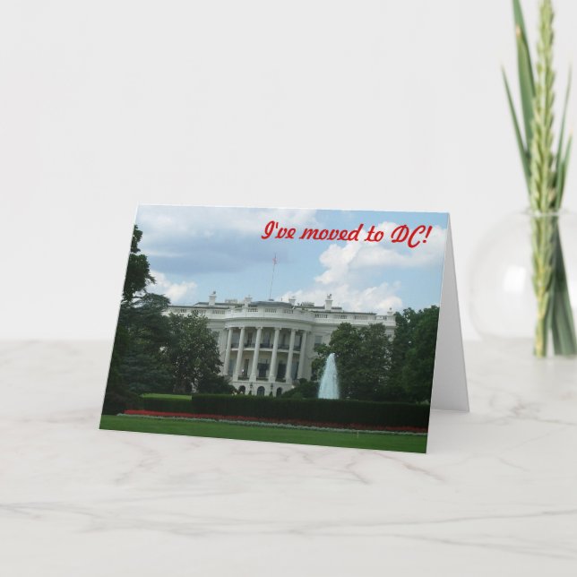 I've moved to Washington DC Announcement (Front)