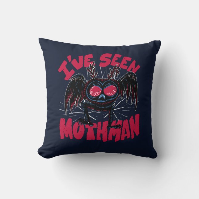 I've seen Mothman Funny Cryptid Gift Throw Pillow (Front)