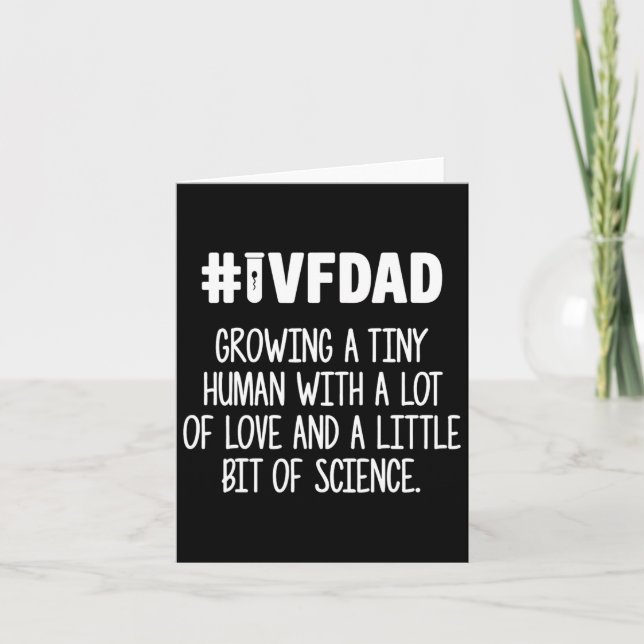 Ivf Gift Warrior Dad Love Transfer Day Infertility Card (Front)