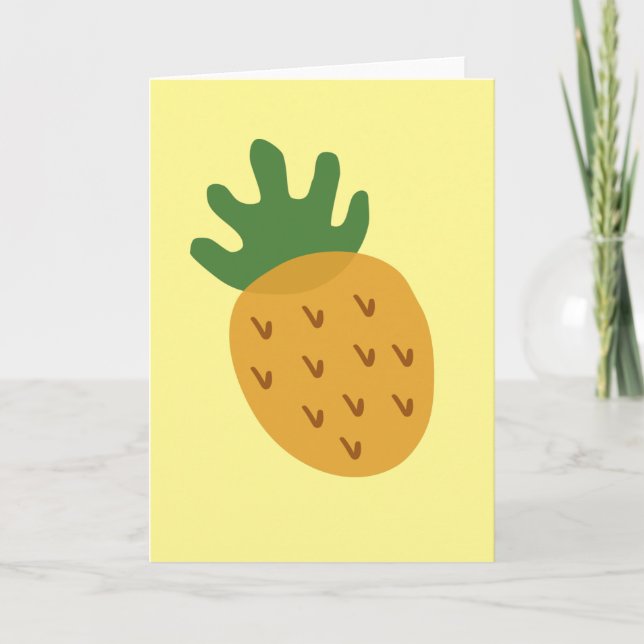 IVF Pineapple | Modern Cute Yellow Infertility Card (Front)