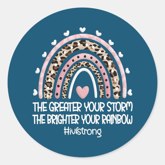 IVF Strong Rainbow IVF Transfer Day Retrieval Day Classic Round Sticker (Front)