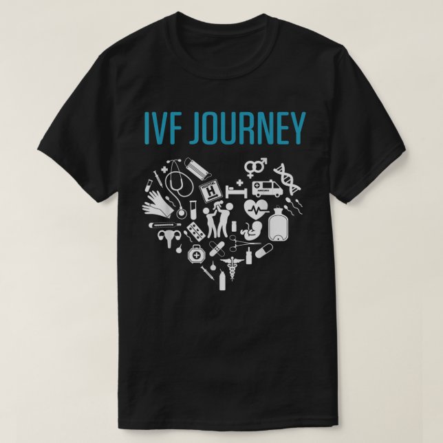 IVF Warrior Dad Mom Transfer Day Infertility T Shi T-Shirt (Design Front)