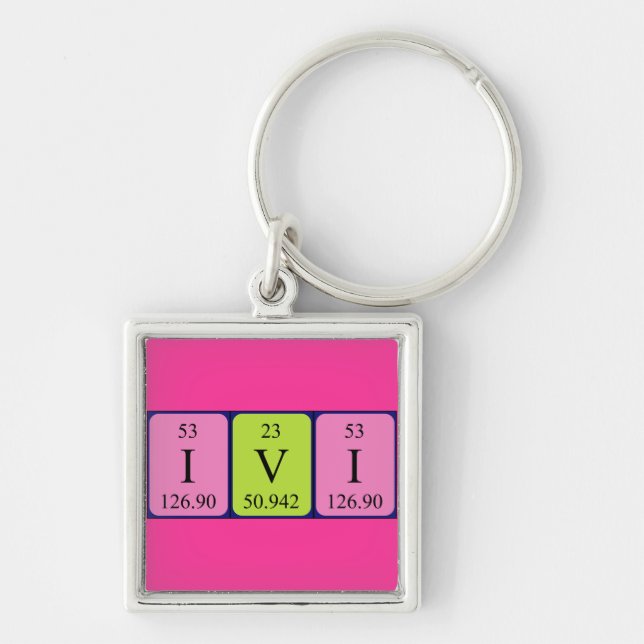 Ivi periodic table name keyring (Front)