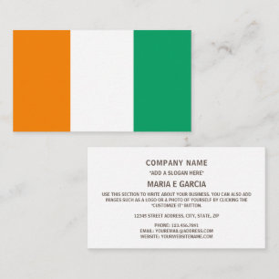 Ivorian Flag, Flag of Côte d'Ivoire Business Card