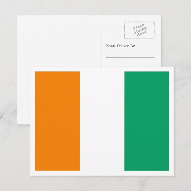 Ivorian Flag, Flag of Côte d'Ivoire Postcard (Front/Back)