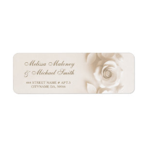 Ivory 3D Flowers Roses Wedding
