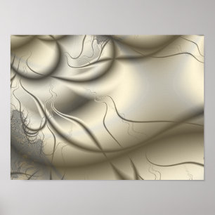 Ivory Abstract Art Poster