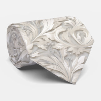 Ivory Acanthus Tie