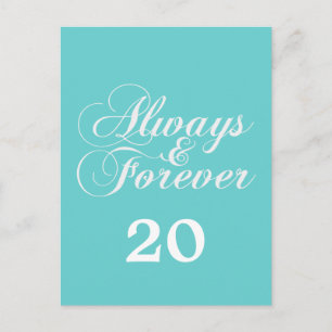 Ivory Always & Forever Table Number Postcard
