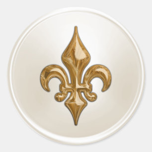 Ivory and Gold  Fleur de Lis Envelope Seal