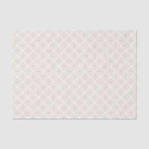 Ivory and Gold Floral Geometric Seamless Tissue Paper