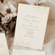 Ivory and Gold Vintage Floral Wedding