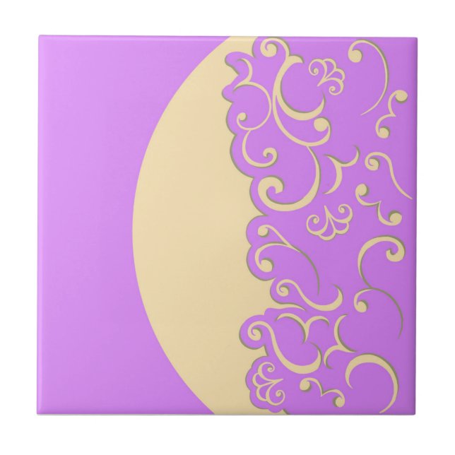 Ivory and Lilac Tile (Front)