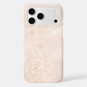 Ivory and rosegold accents florals AI art 