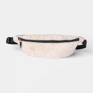 Ivory and rosegold accents florals AI art Fanny Pack