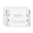 Ivory And Sage Elegant Floral Wedding RSVP