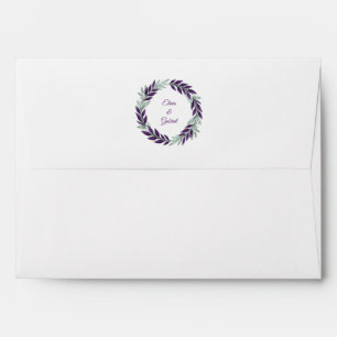 Ivory and Wreath Wedding  Envelope