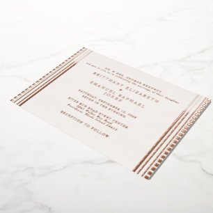 Ivory Art Deco Wedding Rose Gold Foil