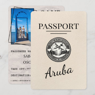 Ivory Aruba Passport Save The Date