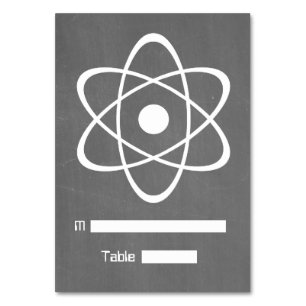 Ivory Atomic Chalkboard Place Card